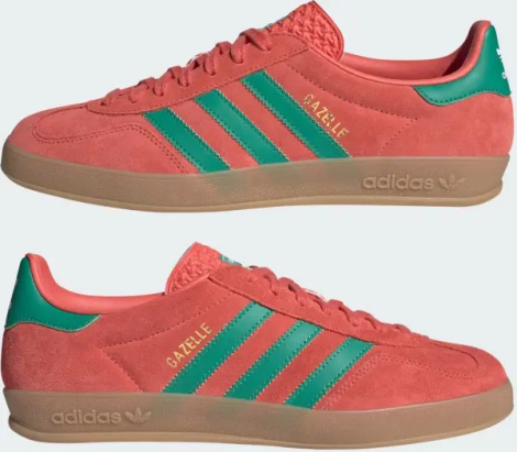 Кеди Adidas GAZELLE INDOOR червоно-зелені JH5407