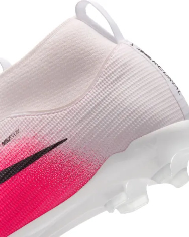 Бутсы детские Nike JR SUPERFLY 11 ACADEMY FG/MG бело-розовые IO8229-900