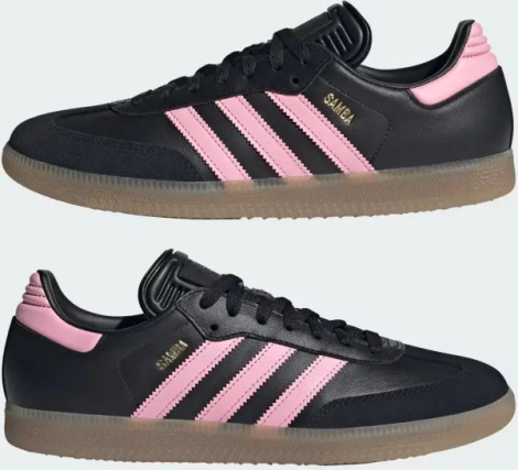 Кеди Adidas SAMBA INTER MIAMI чорно-світло-рожеві IH8157