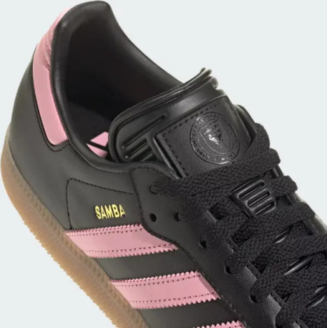 Кеди Adidas SAMBA INTER MIAMI чорно-світло-рожеві IH8157