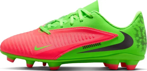 Бутси дитячі Nike JR PHANTOM 6 LOW CLUB "ERLING HAALAND" FG/MG EH ​​салатово-червоні IH1798-603