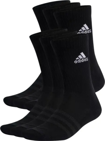 Носки Adidas CUSHIONED SPORTSWEAR CREW черные (6 пар) IC1316