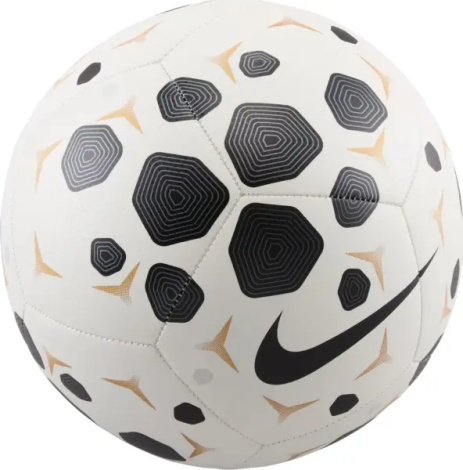Футбольный мяч Nike PITCH бело-черно-золотой Размер 3 HV6249-100