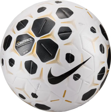 Футбольный мяч Nike CONTROL бело-черно-золотой Размер 5 HV4395-100
