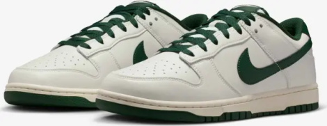 Кроссовки Nike DUNK LOW RETRO молочно-темно-зеленые HF5441-115