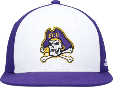 Кепка Adidas EAST CAROLINA PIRATES FITTED WOOL фіолетово-біла GN9735