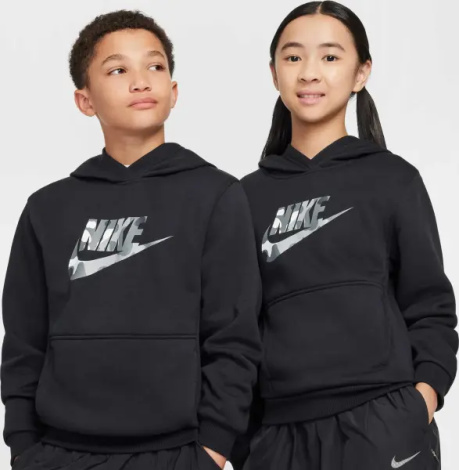 Спортивный костюм подростковый Nike SPORTSWEAR CLUB FLEECE черно-серый камуфляж FZ5489-010__FZ5491-084