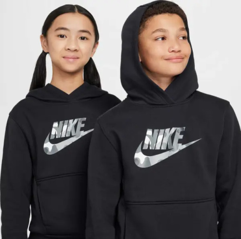 Спортивный костюм подростковый Nike SPORTSWEAR CLUB FLEECE черно-серый камуфляж FZ5489-010__FZ5491-084