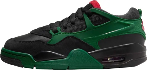 Кросівки підліткові Nike AIR JORDAN 4 RM (GS) чорно-зелено-червоні FQ7938-003