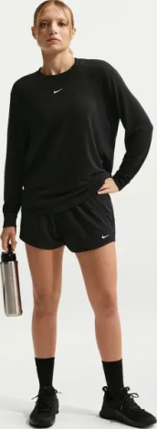 Шорты женские Nike ONE DRI-FIT MID-RISE 3" BRIEF-LINED черные DX6010-011