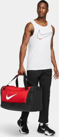 Сумка спортивная Nike BRASILIA 9.5 TRAINING DUFFEL BAG M 60L красная DH7710-657