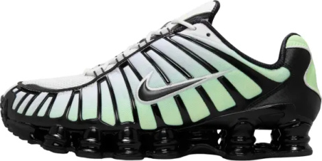 Кроссовки Nike SHOX TL салатово-бело-черные AV3595-300