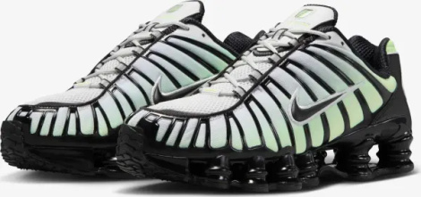 Кроссовки Nike SHOX TL салатово-бело-черные AV3595-300