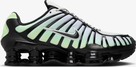 Кроссовки Nike SHOX TL салатово-бело-черные AV3595-300