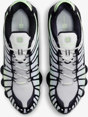 Кроссовки Nike SHOX TL салатово-бело-черные AV3595-300