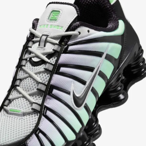 Кроссовки Nike SHOX TL салатово-бело-черные AV3595-300