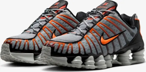 Кросівки Nike SHOX TL сіро-чорно-жовтогарячі AV3595-011