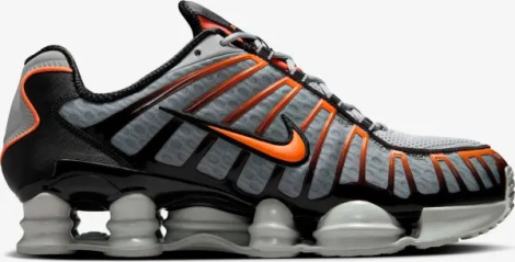 Кросівки Nike SHOX TL сіро-чорно-жовтогарячі AV3595-011