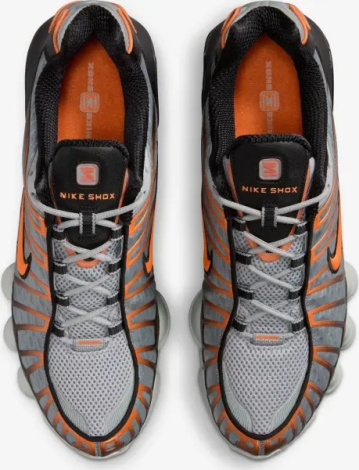 Кросівки Nike SHOX TL сіро-чорно-жовтогарячі AV3595-011