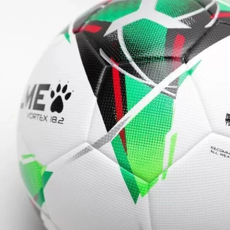 Футбольный мяч Kelme VORTEX 18.2 бело-зеленый 8101QU5001.9127 Размер 5
