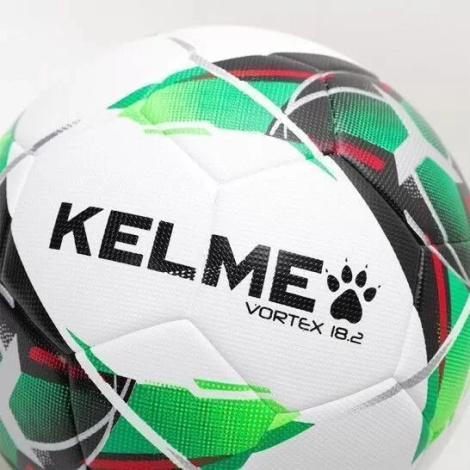 Футбольный мяч Kelme VORTEX 18.2 бело-зеленый 8101QU5001.9127 Размер 5