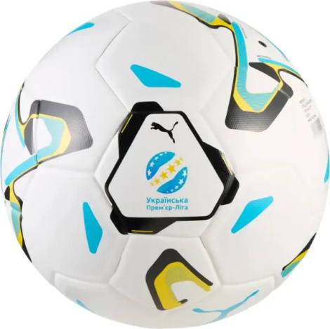 Футбольный мяч Puma STELLAR MATCH UKRAINIAN PREMIER LEAGUE (FIFA QUALITY) бело-желто-голубой Размер 5 085358-01