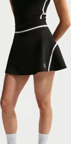 Юбка для тенниса женская Nike COURT ADVANTAGE DRI-FIT HIGH-WAISTED черно-белая II3624-010
