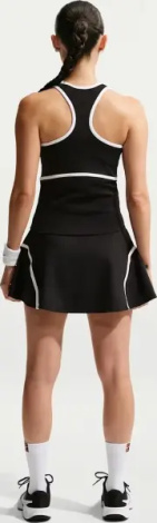 Юбка для тенниса женская Nike COURT ADVANTAGE DRI-FIT HIGH-WAISTED черно-белая II3624-010