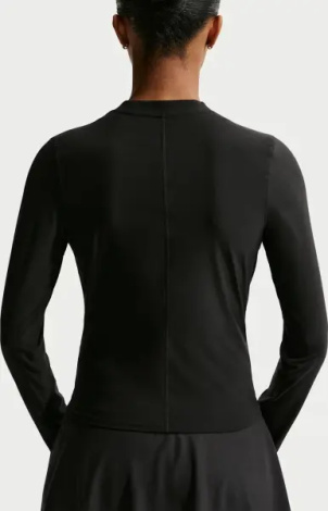 Реглан для тенниса женский Nike COURT ADVANTAGE DRI-FIT MID LAYER черный FZ6737-010