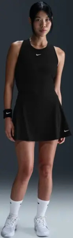 Юбка для тенниса женская Nike VICTORY DRI-FIT FLOUNCY черная FD6528-010