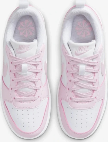 Кроссовки детские Nike COURT BOROUGH LOW RECRAFT (GS) бело-розовые DV5456-105