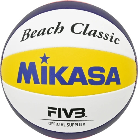 Мяч для пляжного волейбола Mikasa BEACH CLASSIC бело-желто-темно-сине-красный Размер 5 BV551C