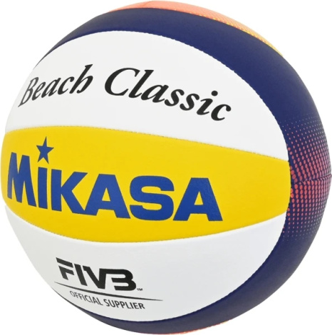 Мяч для пляжного волейбола Mikasa BEACH CLASSIC бело-желто-темно-сине-красный Размер 5 BV551C