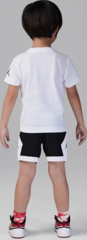Комплект дитячий літній Nike JORDAN HOOP STYLES біло-чорний 75C998-G0T