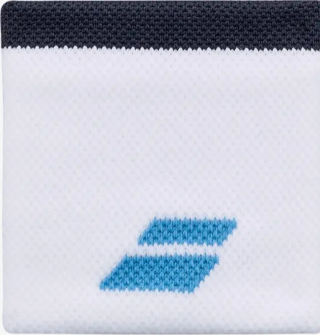 Напульсники Babolat LOGO WRISTBAND бело-темно-сине-голубые 5UB1261-1099