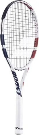 Ракетка для тенниса Babolat BOOST DRIVE WHITE STRUNG бело-темно-сине-бордовая 121265-100