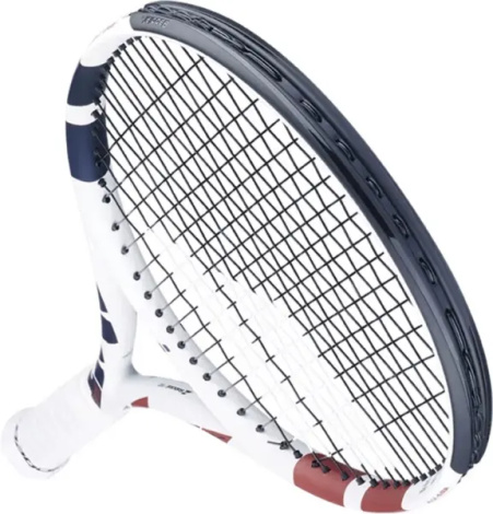 Ракетка для тенниса Babolat BOOST DRIVE WHITE STRUNG бело-темно-сине-бордовая 121265-100
