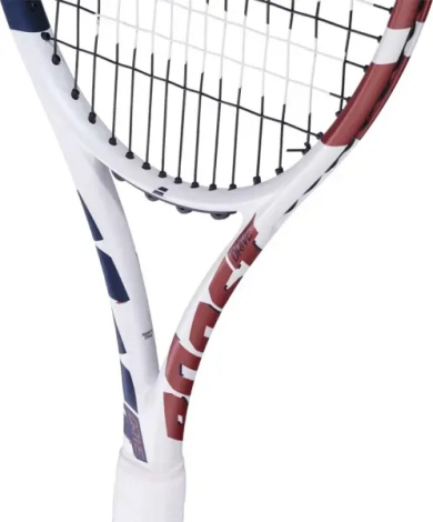 Ракетка для тенниса Babolat BOOST DRIVE WHITE STRUNG бело-темно-сине-бордовая 121265-100