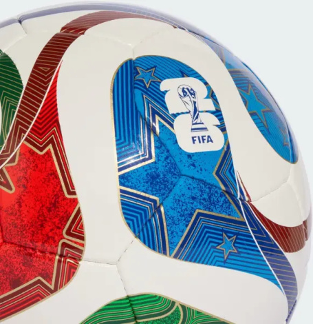 Футзальный мяч Adidas FIFA WORLD CUP 26™ TRIONDA PRO SALA бело-красно-зелено-синий Размер 4 JD8033