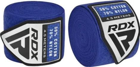 Бинти боксерські RDX HAND WRAPS сині (4.5 м) HWX-RU+