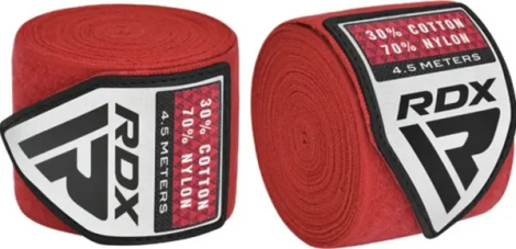 Бинти боксерські RDX HAND WRAPS червоні (4.5 м) HWX-RR+