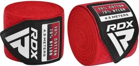Бинти боксерські RDX HAND WRAPS червоні, чорні, сині (3 пари по 4.5 м) HWC-RBU+