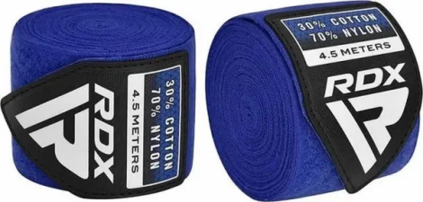 Бинти боксерські RDX HAND WRAPS червоні, чорні, сині (3 пари по 4.5 м) HWC-RBU+