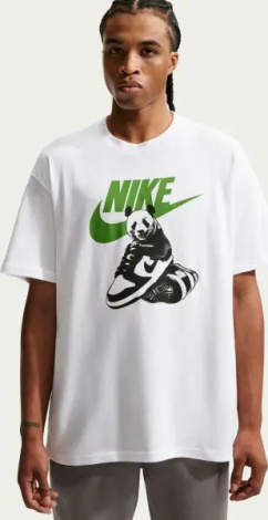 Футболка Nike SPORTSWEAR DUNK бело-зеленая HQ9244-100