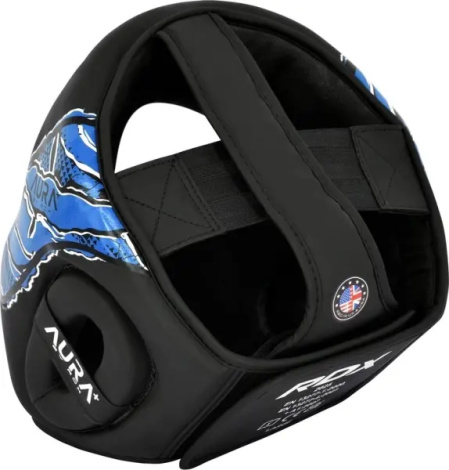 Шолом боксерський RDX HEAD GUARD NEW AURA F17 чорно-синій HGR-F17BU