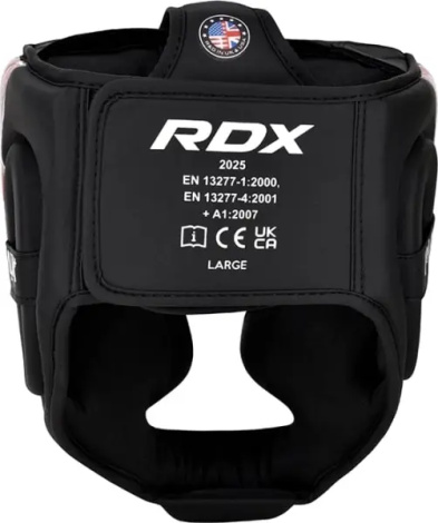 Шолом боксерський RDX HEAD GUARD NEW AURA F17 чорно-червоний HGR-F17BR