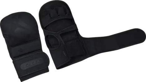 Рукавички MMA RDX GRAPPLING GLOVES SHOOTER T-15 чорні GSR-T15MB