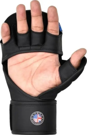 Рукавички MMA RDX GRAPPLING GLOVES SHOOTER NEW AURA F17 чорно-сині GSR-F17BU