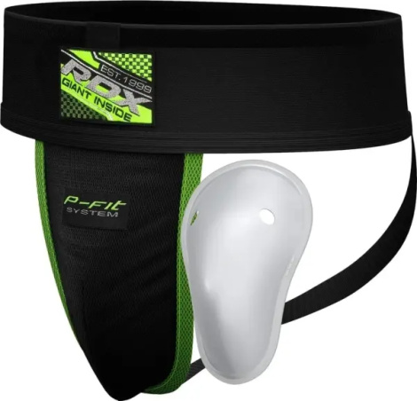 Захист паху RDX GROIN GUARD SUPPORTER чорно-салатовий GGX-H1B