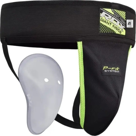 Захист паху RDX GROIN GUARD SUPPORTER чорно-салатовий GGX-H1B